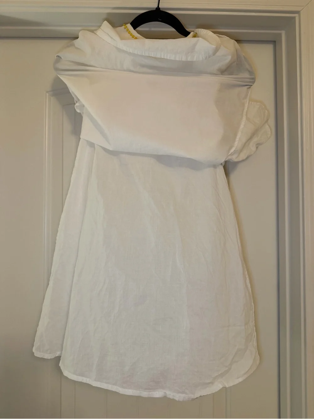 Mini Boden girls size 9-10y white sleeveless tropical fruit cotton summer dress